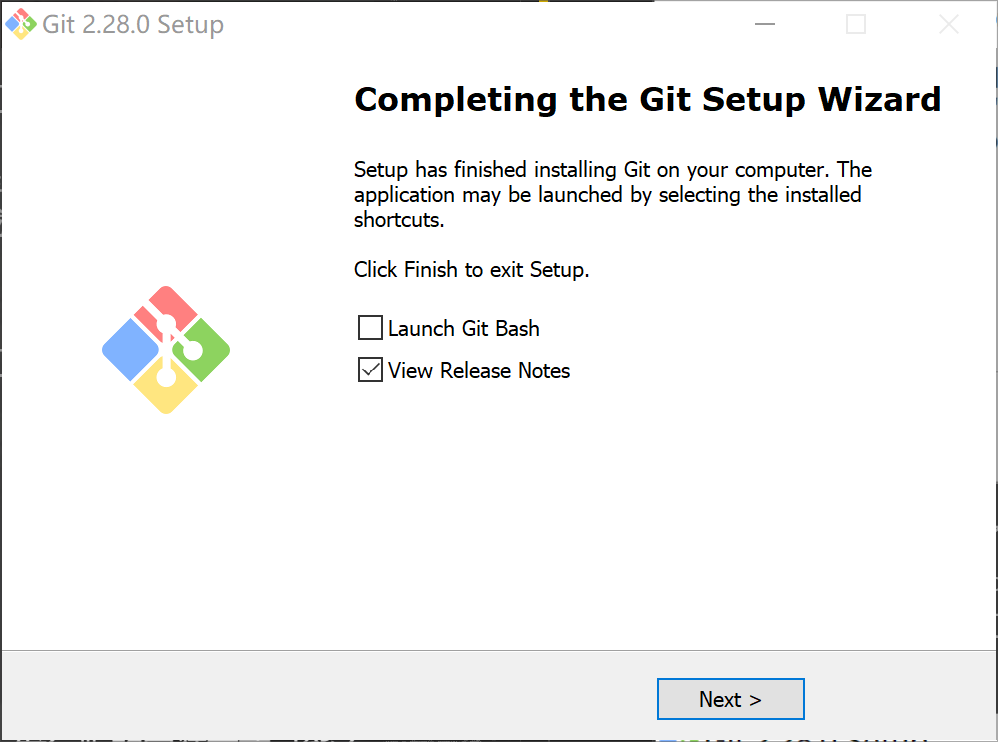 Git for Windows installation 8